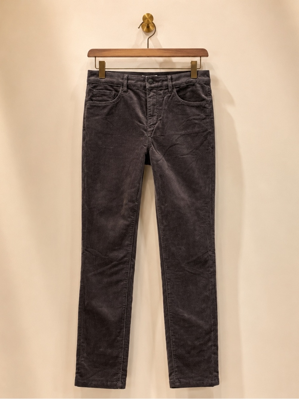 LOFT High Rise Skinny Corduroy Pants dark grey Women’s Sz 6 | 30x27